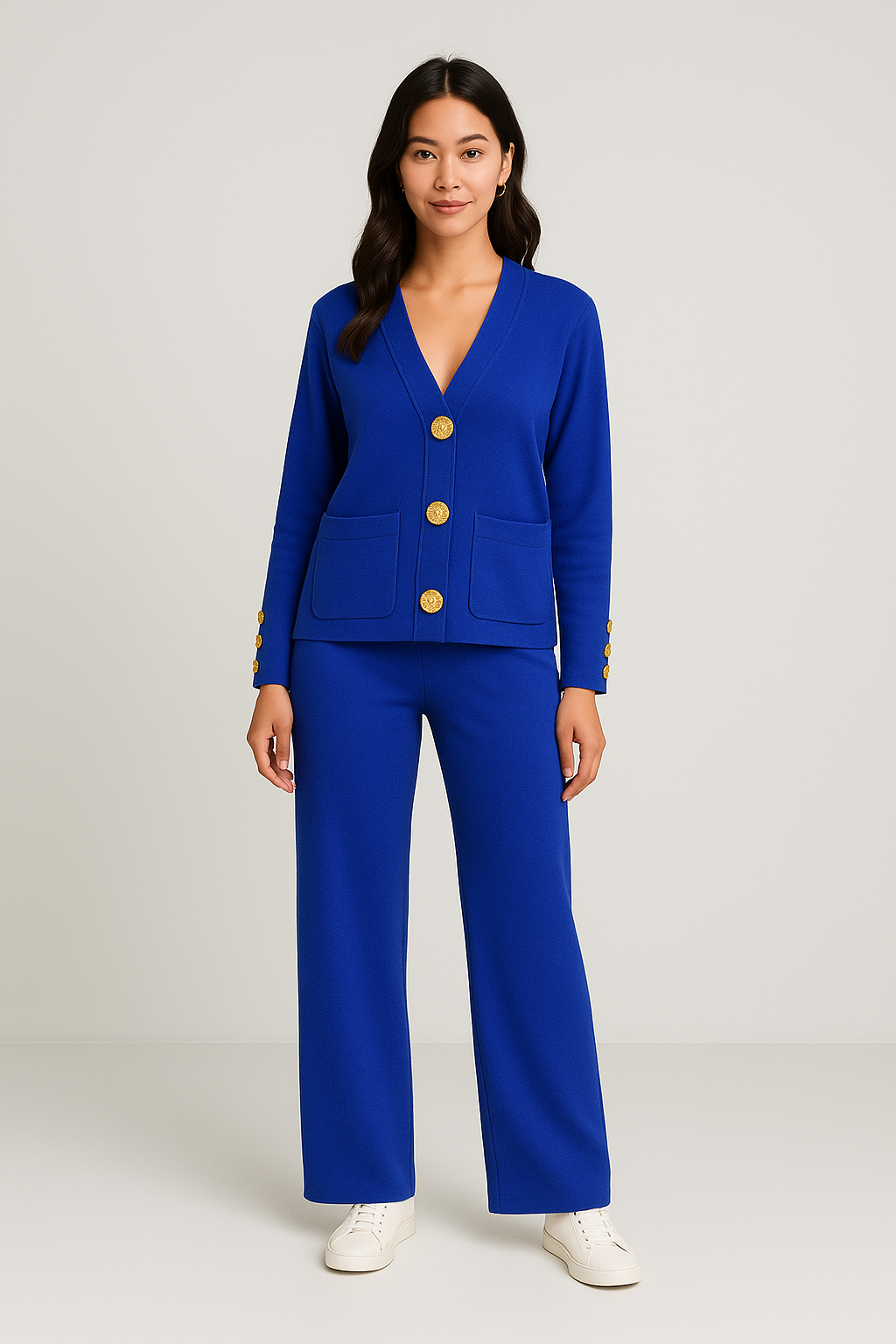 Tailored Wide-Leg Blazer Set for Women