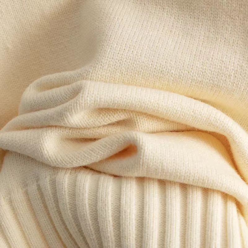 Ribbed Turtleneck Knit Set for Women