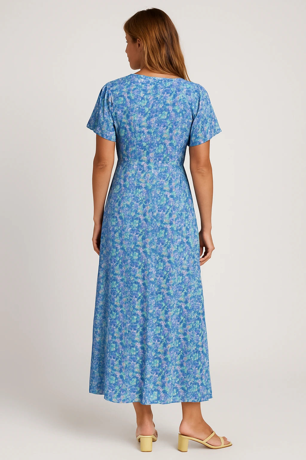 Floral Wrap Front Midi Dress for Women