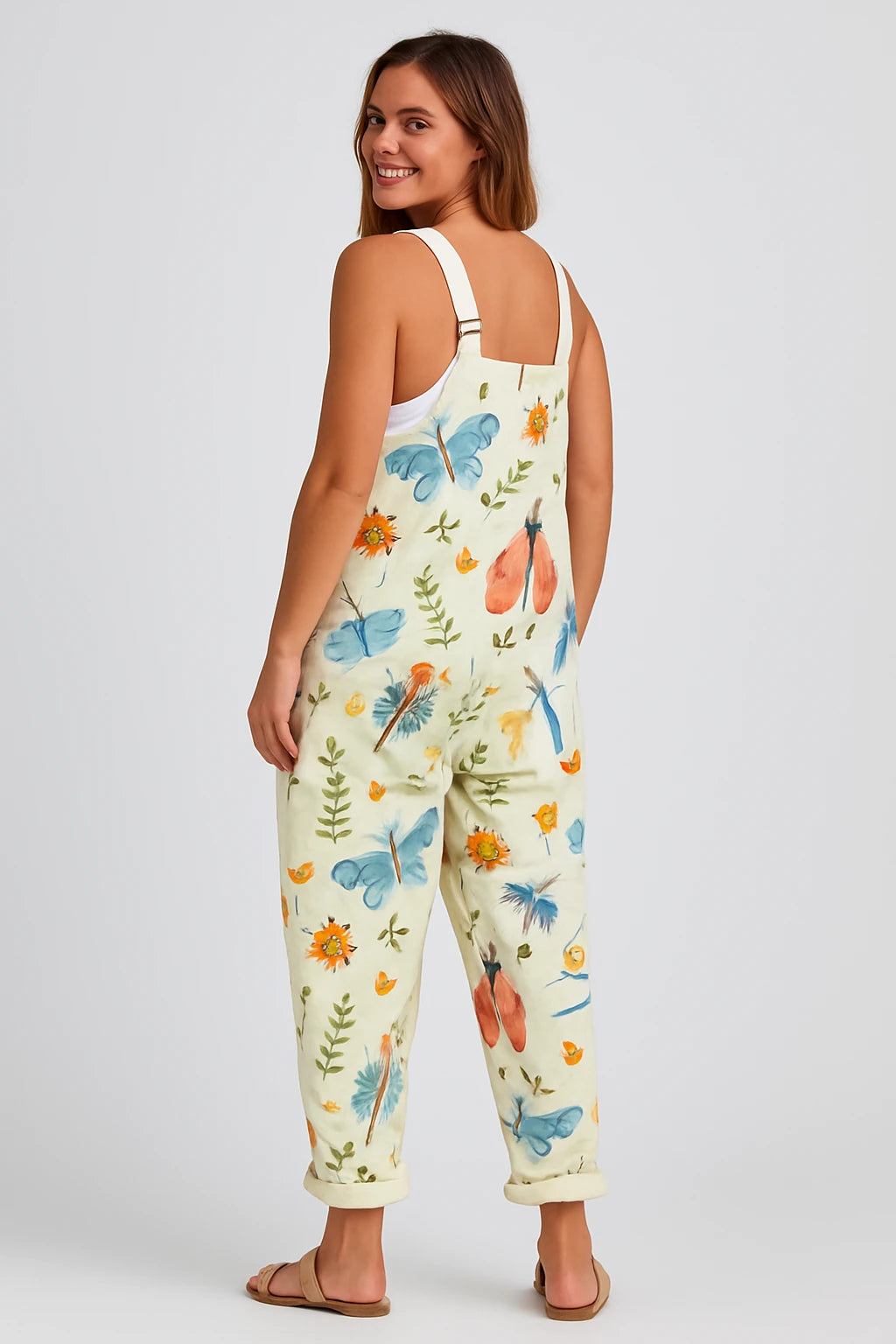 Womens Spring Garden Overalls with Relaxed Fit and Adjustable Straps - Image 1