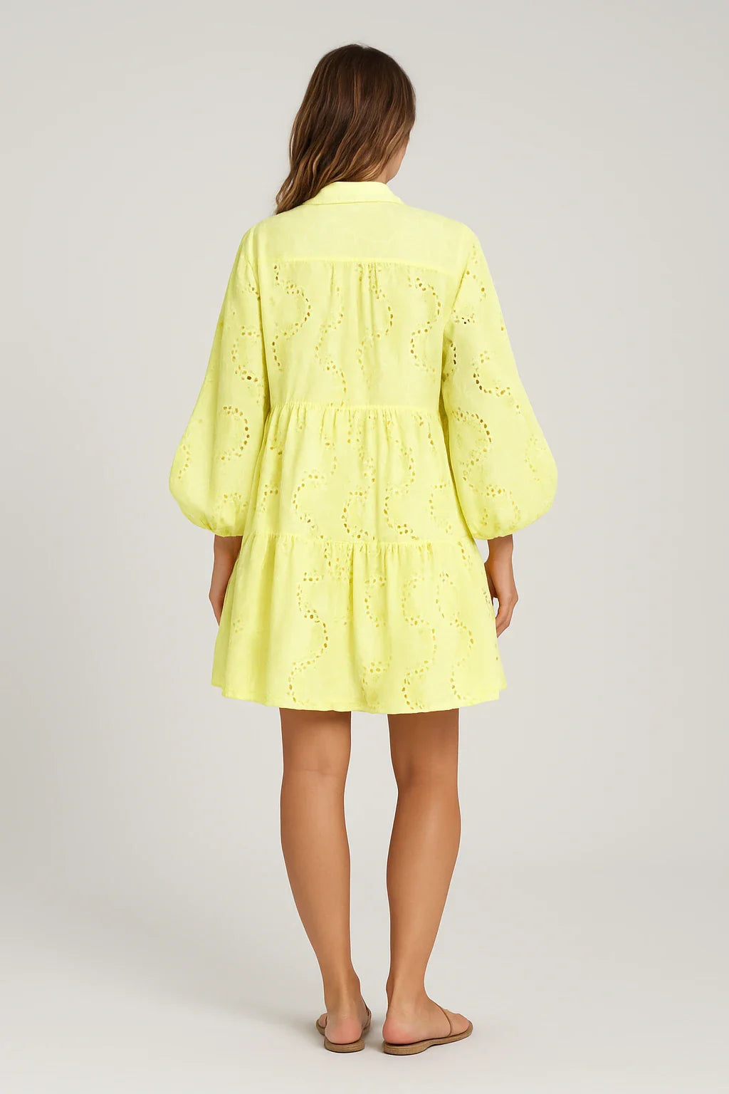 Broderie Babydoll Shirt Dress for Women
