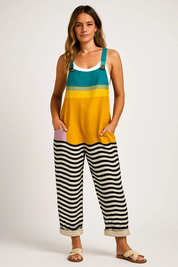 Womens Summer Overalls with Relaxed Fit and Adjustable Straps for Effortless Style - Image 1