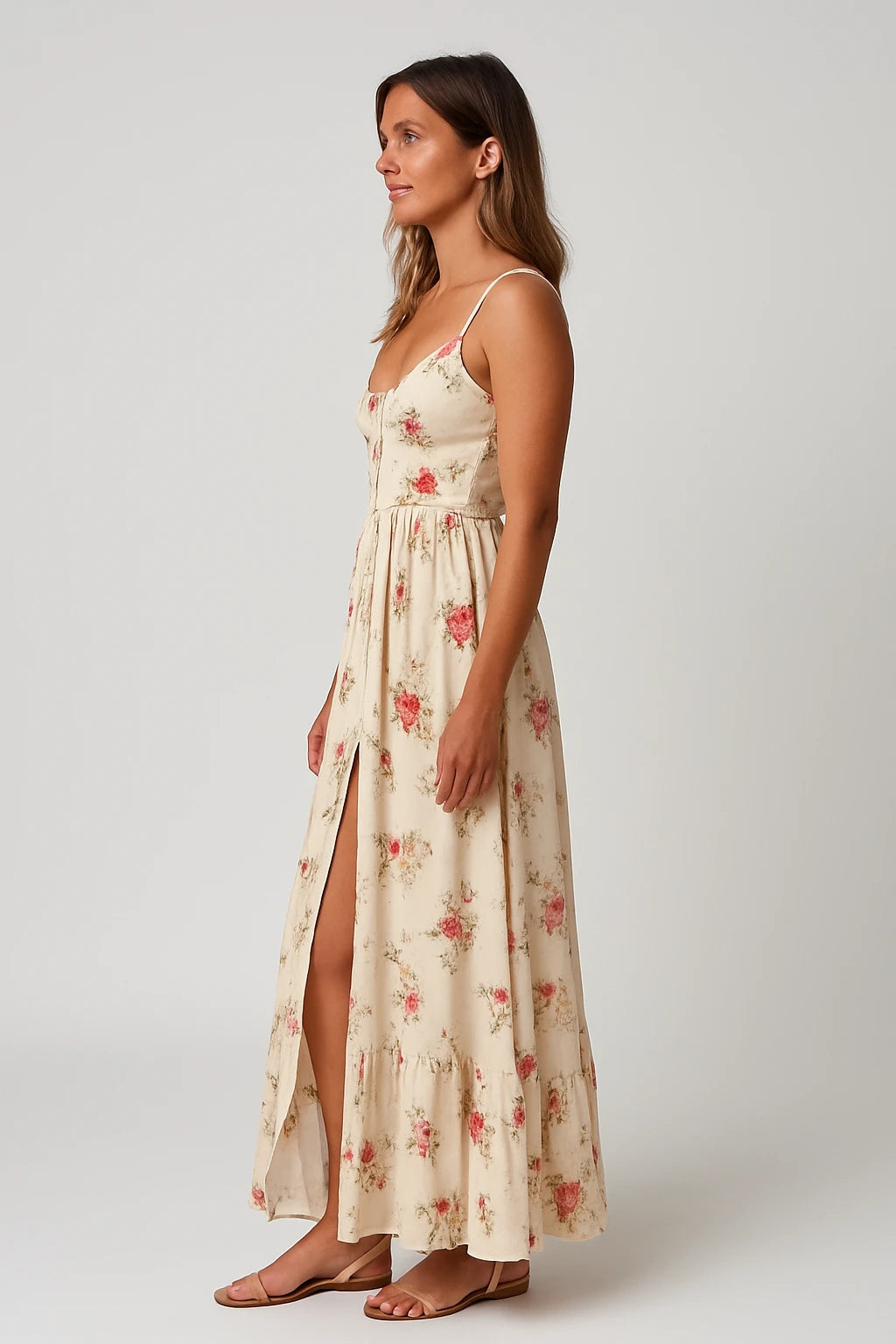 Floral Spaghetti Strap Maxi Dress for Women