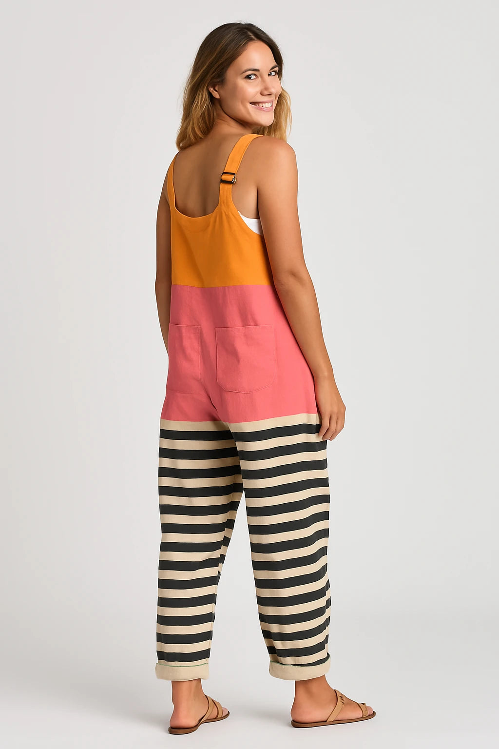 Womens Casual Overalls for Everyday Wear with Loose Fit and Adjustable Straps - Image 4