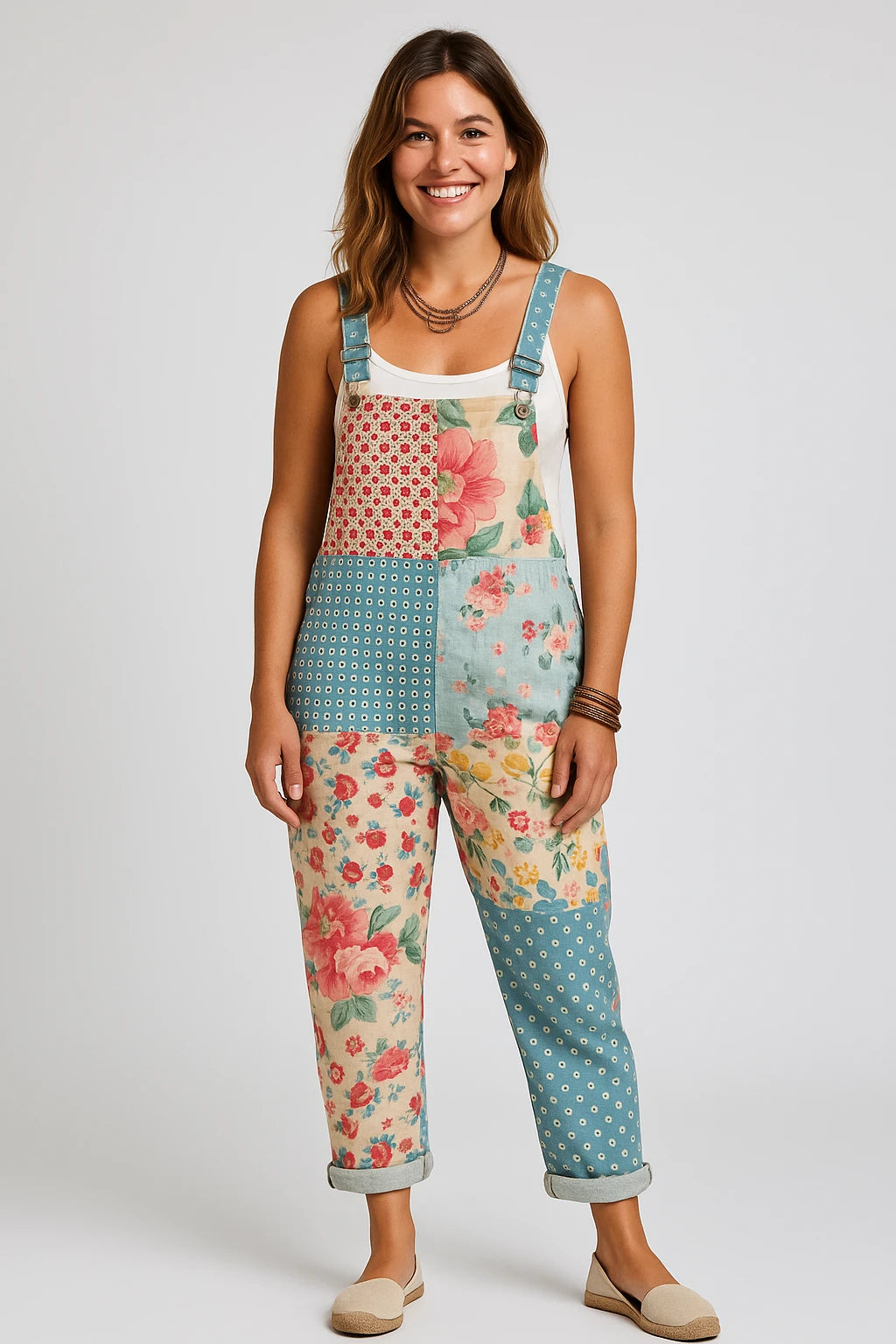Womens Spring Overalls with Loose Fit and Adjustable Shoulder Straps for Casual Comfort - Image 4