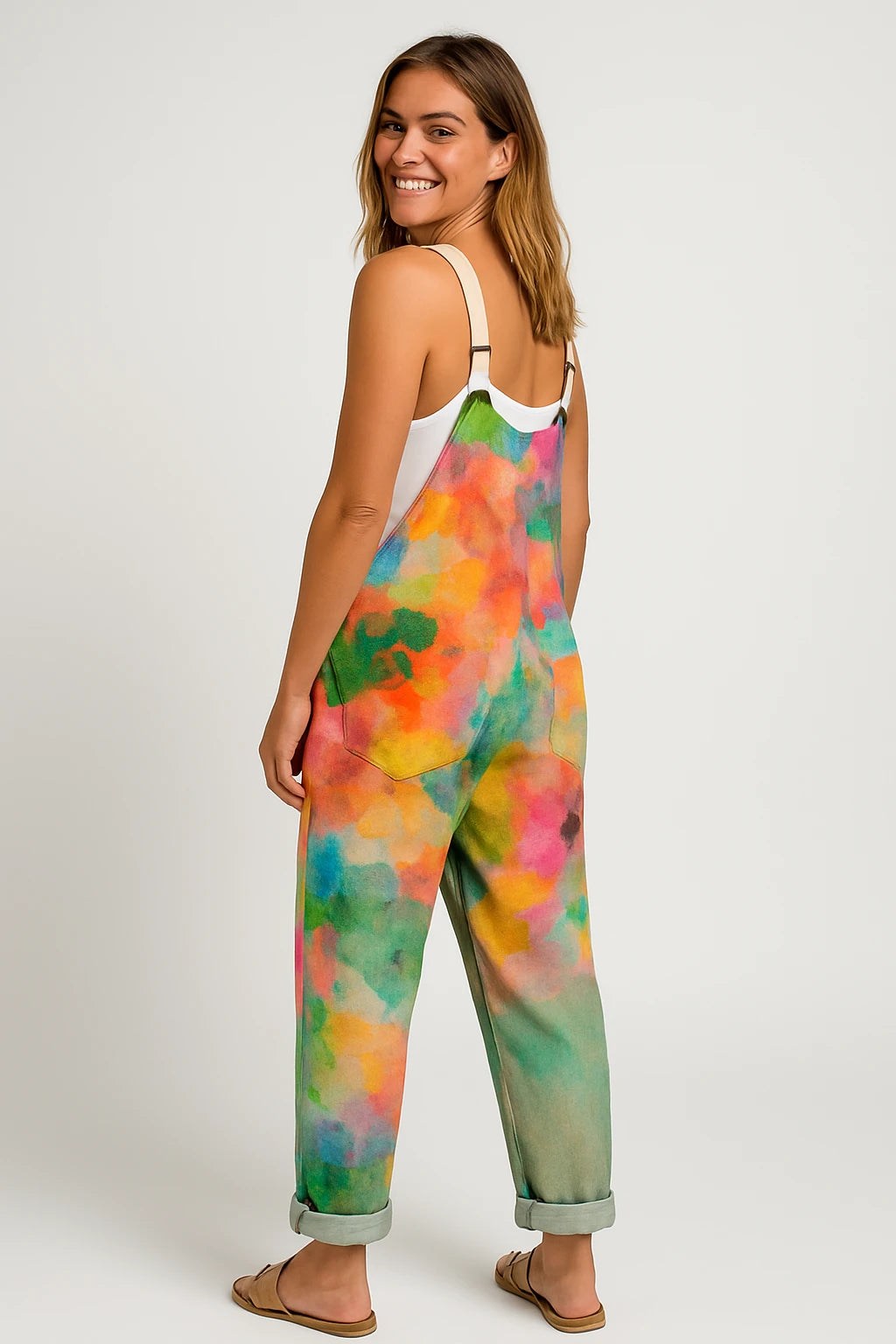 Womens Summer Overalls with Relaxed Fit and Adjustable Straps for Creative Style - Image 1
