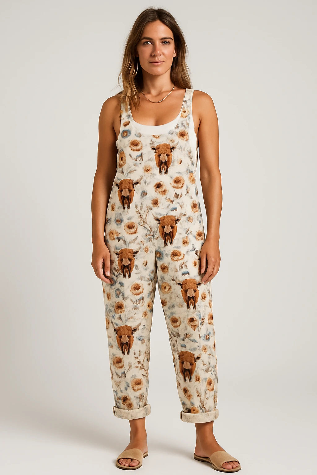Womens Spring Overalls with Relaxed Fit and Adjustable Straps for Casual Comfort - Image 1