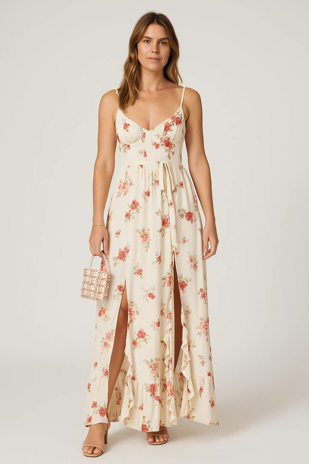 Floral Spaghetti Strap Maxi Dress for Women