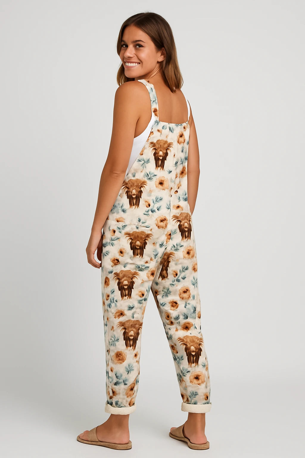 Womens Spring Overalls with Relaxed Fit and Adjustable Straps for Casual Comfort - Image 3